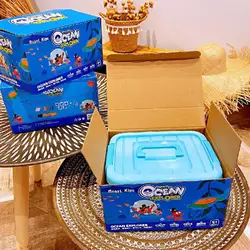 Juego de pintura hecha a mano para bebé, elfo de agua mágico, herramientas de pintura de tinta de mármol con caja de almacenamiento de Juguetes
