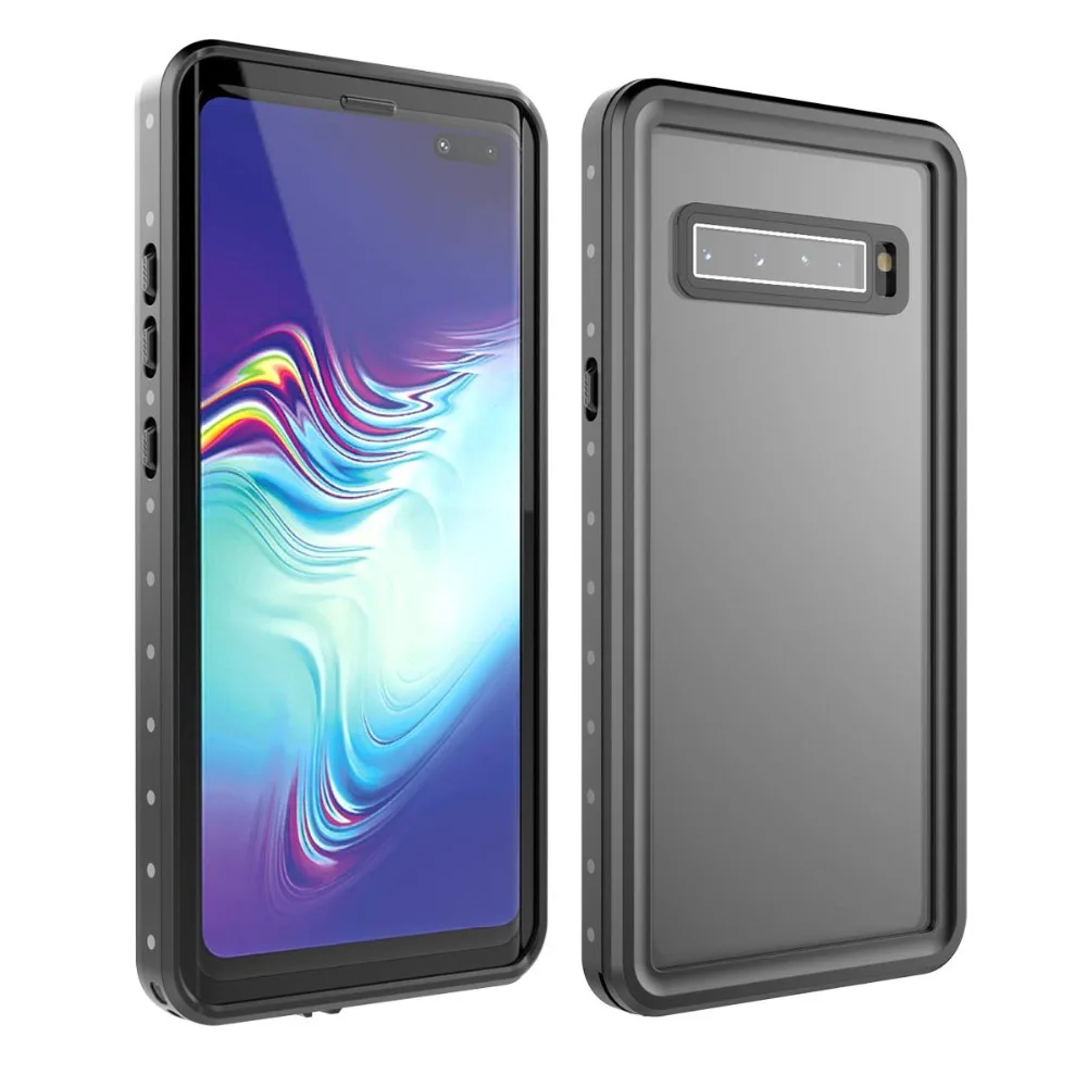 Black Для samsung Galaxy S10 5G чехол Red Pepper точка плюс прозрачный чехол-накладка IP68 Водонепроницаемый для подводного плавания Чехол-Броня из ПК+ ТПУ чехол - Цвет: Black