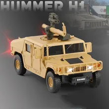 Продукт 1:32 Hummer H1 военная модель сплава, моделирование 6 дверей звук и свет внедорожные игрушки, детские подарки