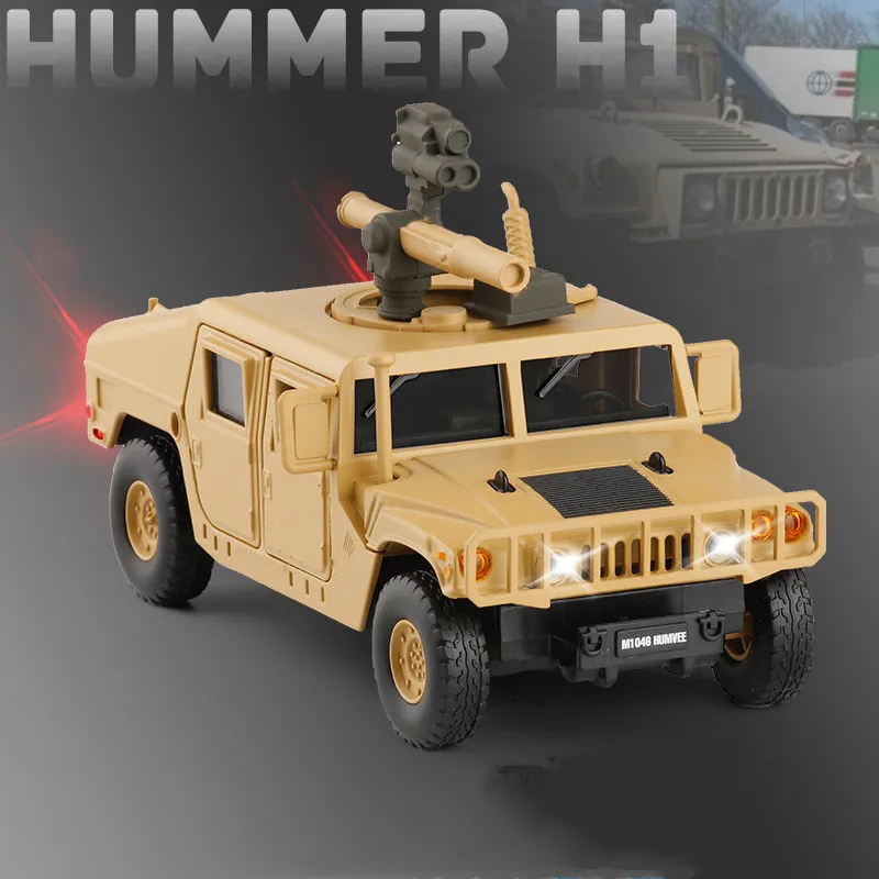 Новый продукт 1:32 Hummer H1 военная модель сплава моделирование 6 дверей звук и свет