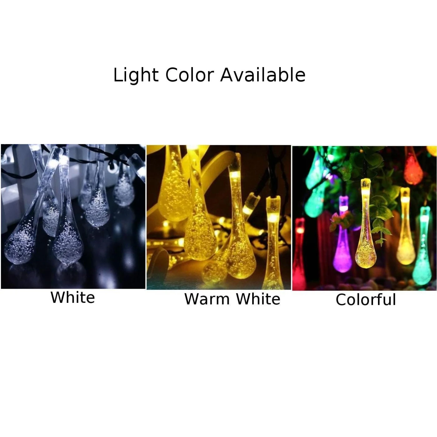 Outdoor Solar Powered 30 LED String Light Garden Path Yard Landscape Lamp Decora