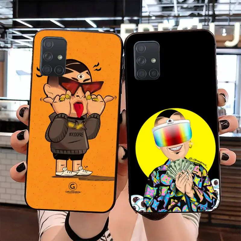 HPCHCJHM Bad Bunny черный ТПУ мягкий резиновый чехол для телефона Samsung S20 plus Ultra S6 S7 edge S8 S9 S10