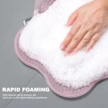 

Bath Shower Back BrushFoot Massage Pad Silicone Bath Mat Shower Back Massage Cushion Brush Suction Foot Massage Stepping Ba