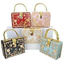 Элегантная акриловая сумка в твердом футляре, дамские сумки с цветком и кристаллами, Сумочка на плечо, сумочка для невесты, свадебные клатчи, ручные сумки