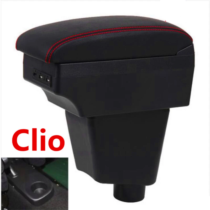 for renault clio 2 armrest box usb charging heighten double layer armrests aliexpress
