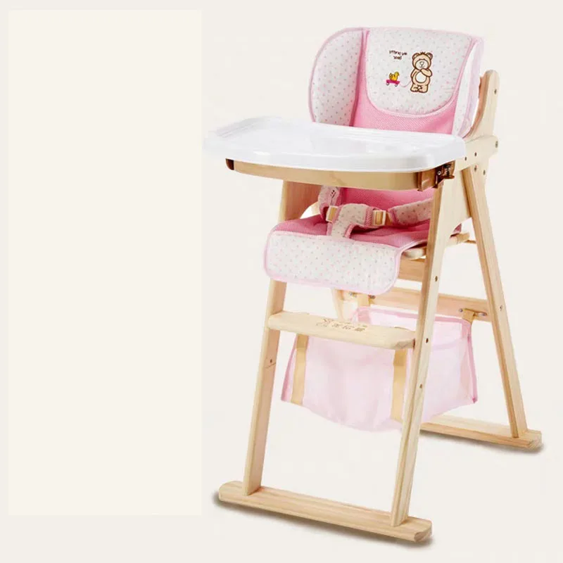 Baby High Feet Feeding Chair Multifunction Foldable Don't Have To Install It Yourself Birthday Gift Child Booster Seat Summer