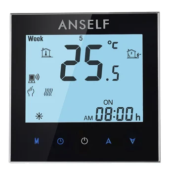 

Electric Heating WIFI Smart Thermostat with Touchscreen LCD Display Durable Programmable Temperature Controller 16A 110~240V