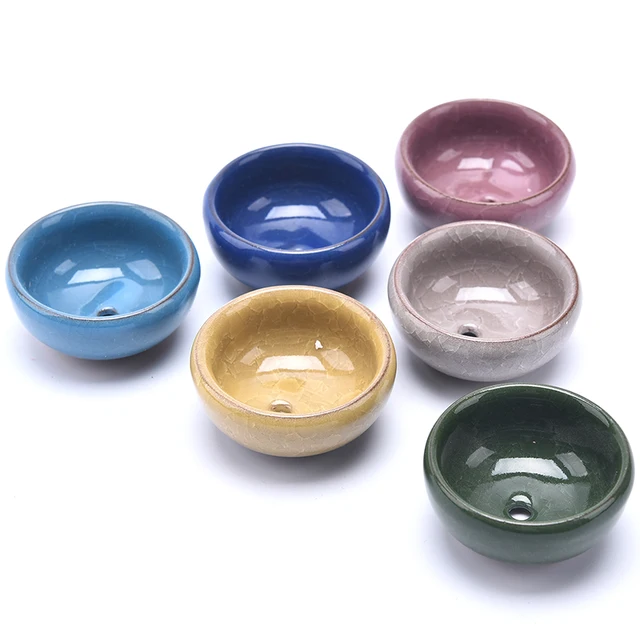 Új Jégkrém Máz 7 Színes Virágkerámia Zamatos Ültetvényes Mini Edény Kert Virágpapír Otthoni Iroda Dekorációjának Edényéhez - Image 4