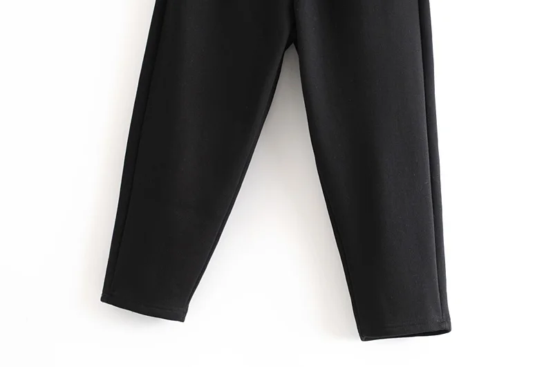 Star firefly casual loose straight high waist nine pants female autumn INS style thick warm boots pants women
