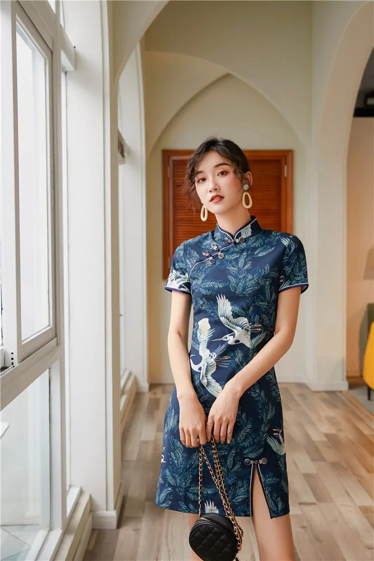 Лучшее платье Ципао для фотосессии на каждый день Летний стиль ретро nian qing kuan флаг для девочек