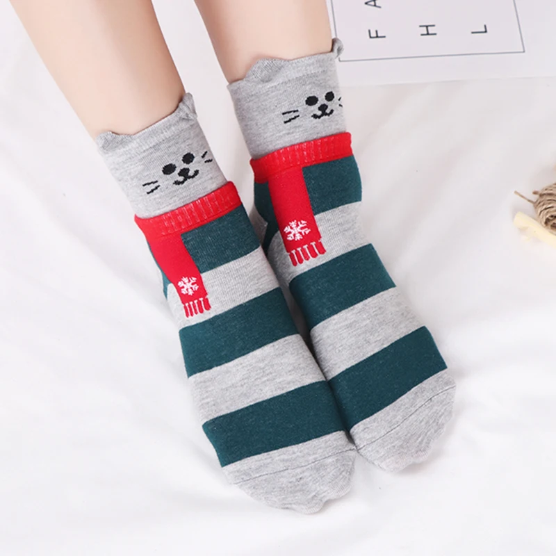 1 пара женские новые милые Мультяшные животные новинка Harajuku Милые Носки Happy Art