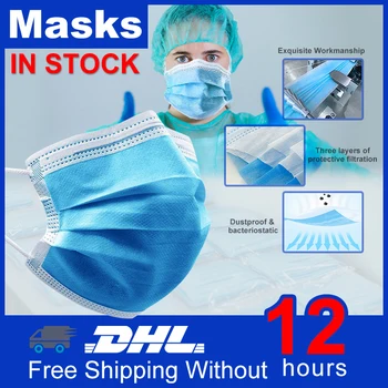 

Disposable Masks Soft 3-layer Non-Woven Masks Anti Dust Mouth Face Protective Mask Factory outlet