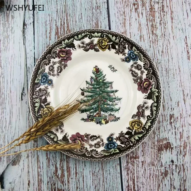 

6.5 inch ceramic plate Christmas tree series sashimi plate sushi dessert cake snack breakfast bread dish home kitchen tableware