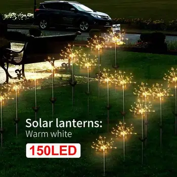 

Solar Energy Creative Fairy Bouquet Dandelion Lights Solar Fairy Light Firework String Light Wedding Christmas Home Garden/Yard