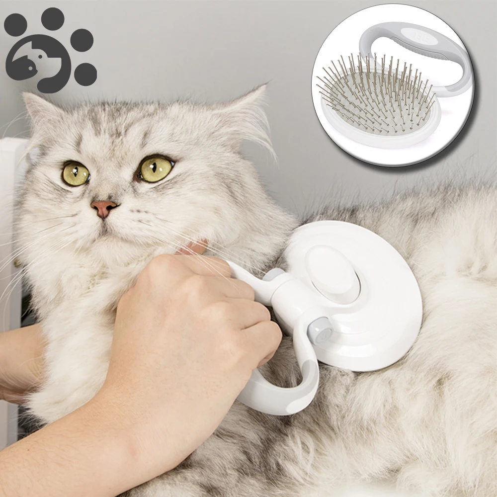

Pet Cat Brush Comb for Long Hair Cats Pet Dogs Cat Grooming Tool Cleaning Massage Multi-angle Adjustable Brush for Cat Supplies