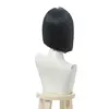 L-email wig Synthetic Hair Game Valorant Viper Cosplay Wig Short Straight Black Wigs Heat Resistant Halloween pelucas de mujer 4