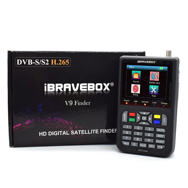 iBRAVEBOX V9 Digital Satellite Finder Signal Meter Support H.265 3.5inch  1080P