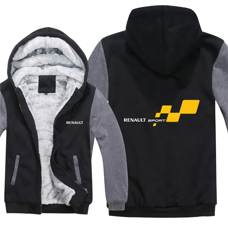 Renault спортивные толстовки зимние мужские модные шерстяные подклад куртки Renault спортивные толстовки мужские пальто HS-106 - Цвет: as picture2
