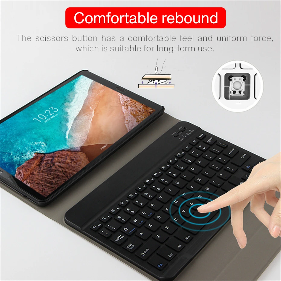 Magntic чехол для Xiaomi mi Pad 4 Plus планшета 10 1 ''PU кожаный Mi + Bluetooth клавиатура|Чехлы