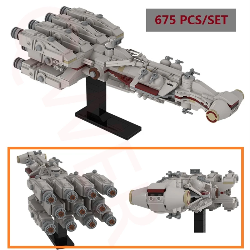 Buildmoc Destroyer Tantive Iv Moc-36695 Nave Spaziale Montessori Blocchi Educativi Mattoni Fai Da Te Fidget Giocattoli Per Bambini Regali