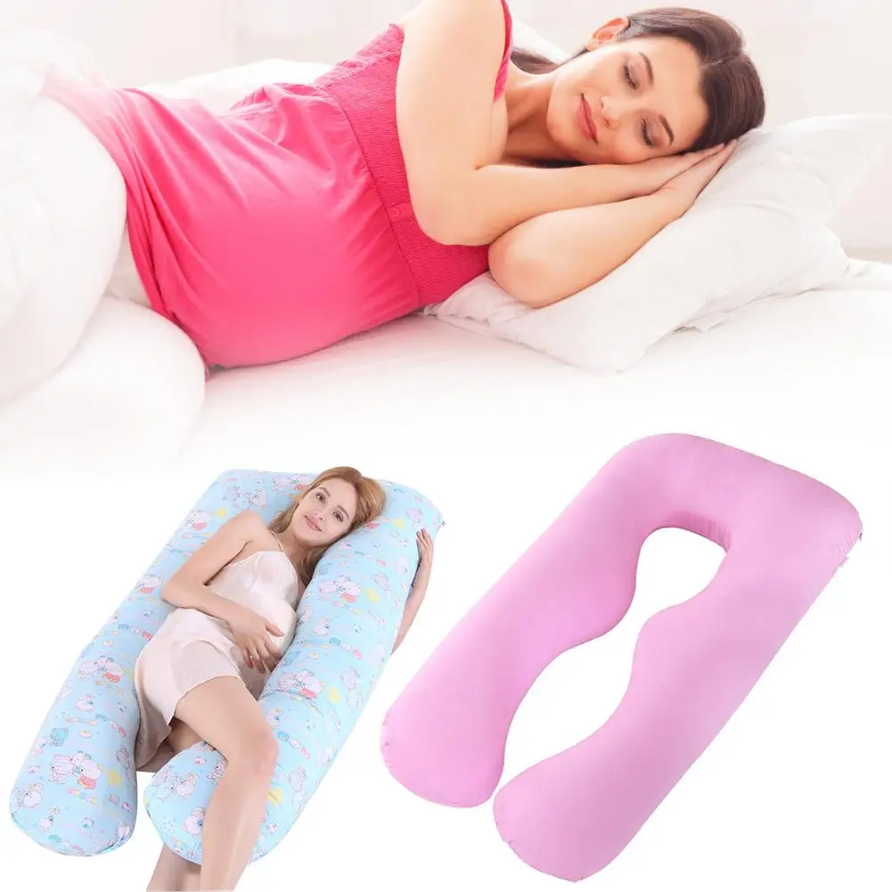 Новая поддерживающая Подушка для сна для беременных с хлопковой наволочкой для женского тела u-образные подушки для беременных боковой Комплект постельного белья без наполнителя
