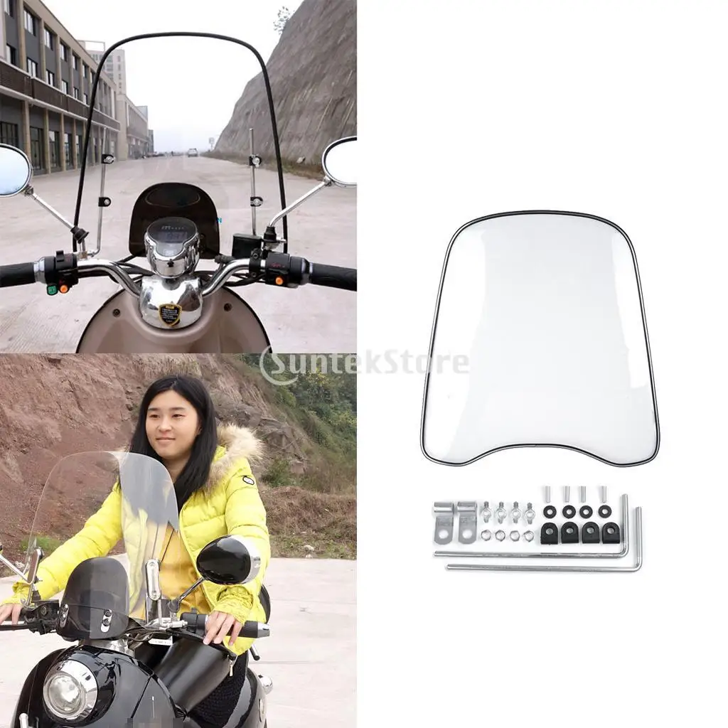 Universal Front Transparent  Windshield Protection For Motorcycle Motorbike Motocross Scooter ATV