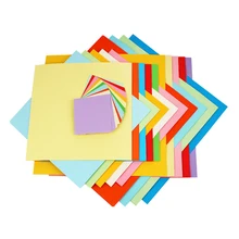 Смешанные Цвет квадратный двухсторонний цветной ремесло Бумага "сделай сам" для детей подарок складной ручной работы бумажные украшения для вечеринки