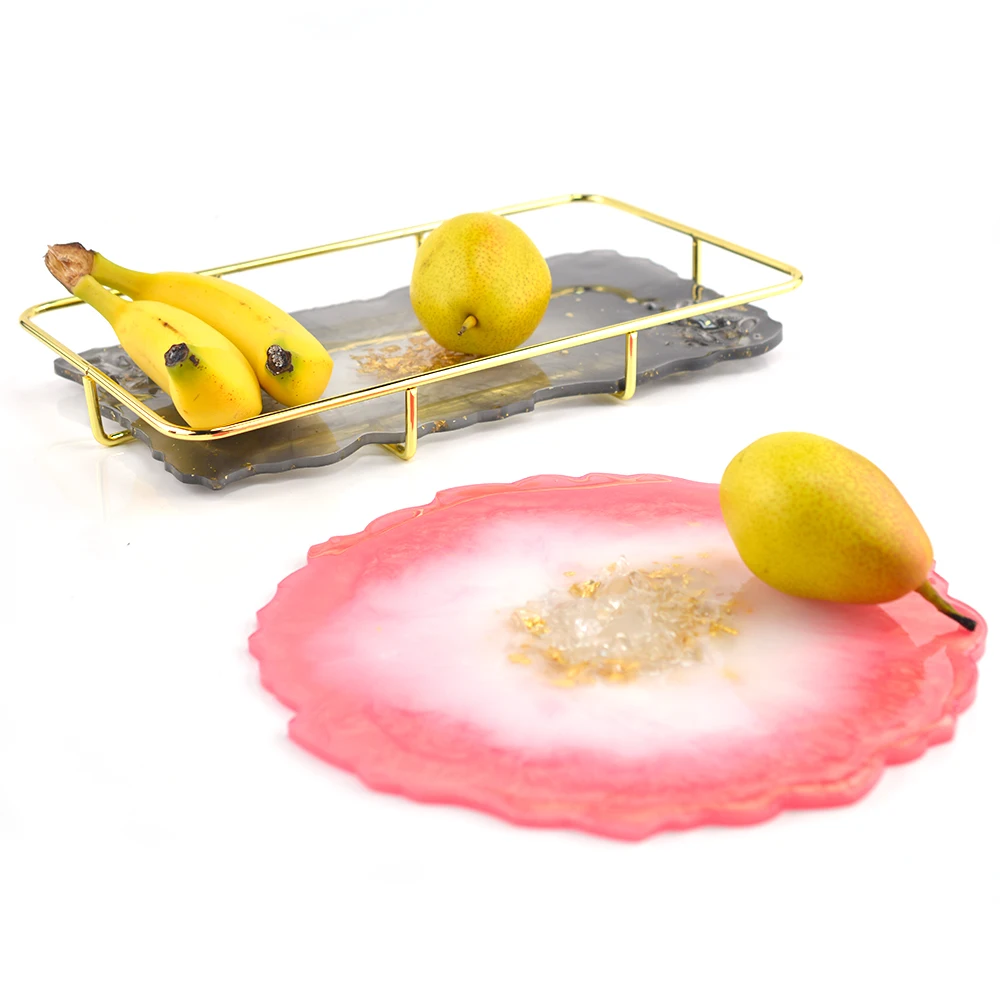 4 Pcs Fruit Plate Mold Coaster Making Mold Coaster Silicone Molds Tray