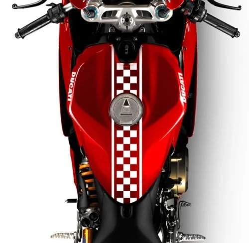 Для (2) 24 "мотоциклетная клетчатая гоночная Наклейка Стикер Cafe Racer