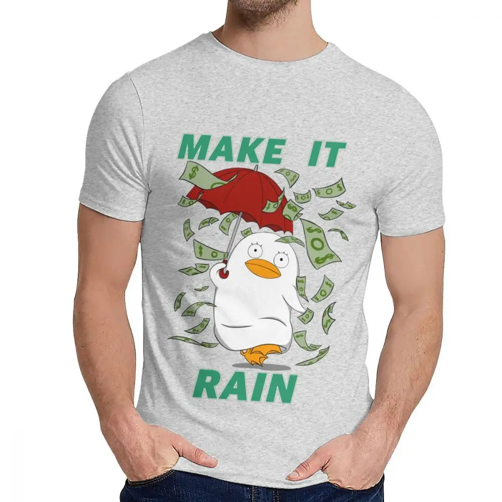 Тонкая футболка Gintama Elizabeth MAKE IT RAIN, Мужская футболка с графическим принтом, потрясающая модная футболка с круглым вырезом - Цвет: Серый
