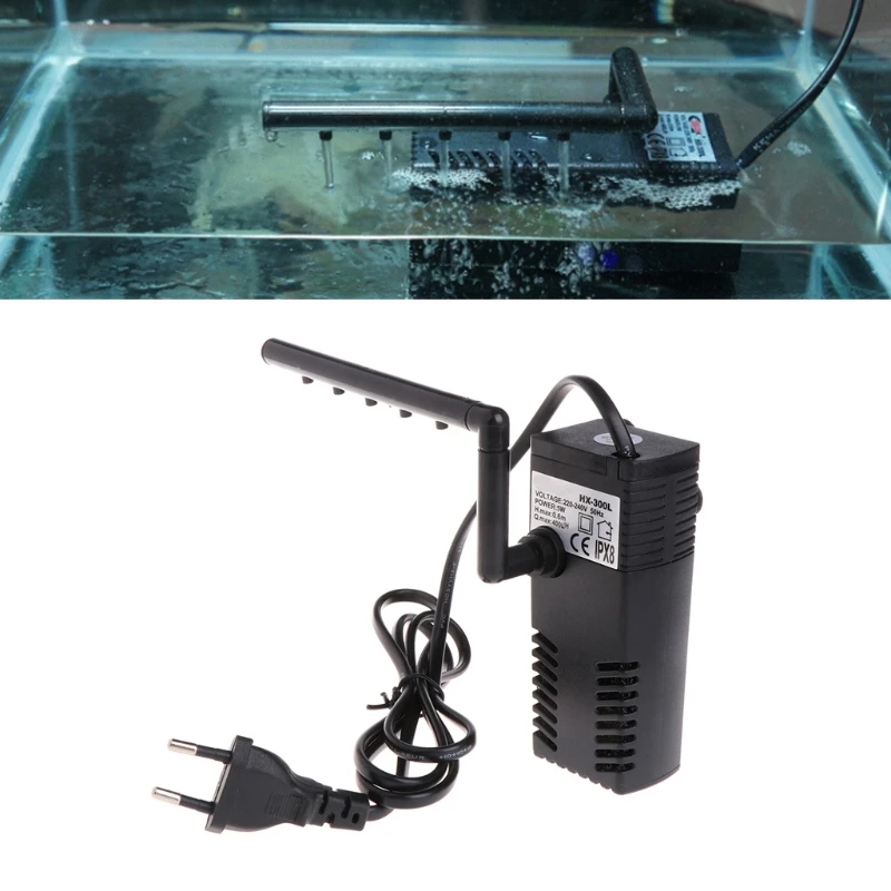 Aquarium Internal Filter Oxygen Submersible Water Pump For Fish Tank EU Plug 5W L41A