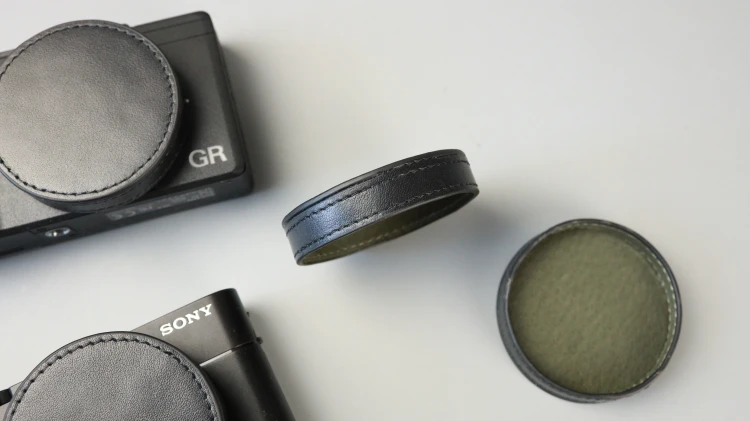 High Quality Leather Front Lens Cap/Cover Waterproof Protector Fit For RICOH GR/GR2 /GRII Sony RX100 III IV V M3 M4 M5 RX100M6