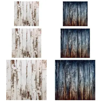 

Vintage Wooden Planks Texture Background Cloth Photography Backdrop Decor