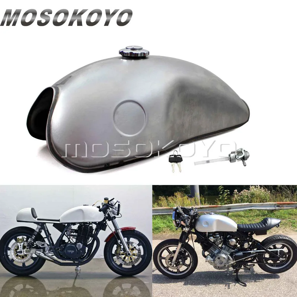 Винтажный топливный бак Moto Custom на 2 6 галлонов Для Honda CB CX 750 Yamaha XVS SR 650 500 BSA B54 Cafe Racer |