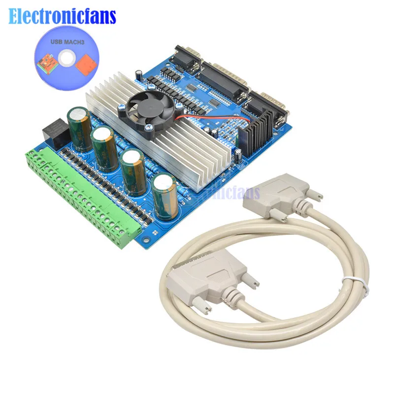 TB6560 DC 12-36V 3A 4 оси шагового двигателя контроллер платы с ЧПУ DC Мотор привод с вентилятором для однополярный биполярный шаговый двигатель