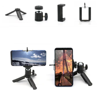 

Mini Folding Tripod Handheld Bracket for 4.7 5.5 inch Smartphone Action Camera Portable Tripod Holder Clip Accessory