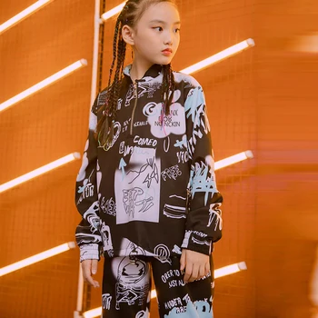 

NEW Street Dance Suit Boys Children'S Hip Hop Autumn Jazz Dance Costumes Girls Drum Clothes Handsome Catwalk Costume DWY2558