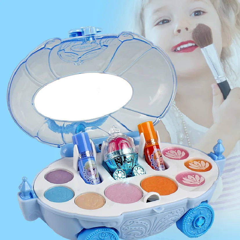 

D22739b Crystal Love Mini Makeup Car Children Water-Soluble Makeup Cosmetics Play House Toys