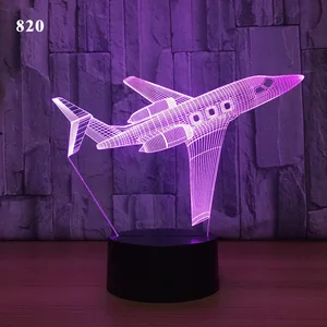 Image for Airplane 3D Illusion Lamp Christmas Gift Night Lig 