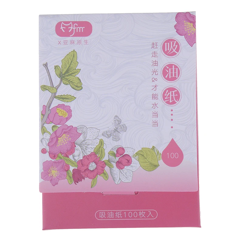 100 Sheet Tissue Papers Flower Tea Smell Makeup Cleansing Oil Absorbing Face Paper Absorb Blotting Facial Cleanser Face Tool - Цвет: 3