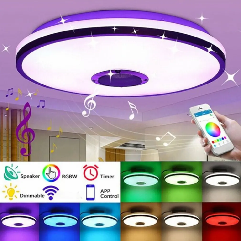 Умная потолочная лампа RGB светодиодный светильник для дома музыкальный