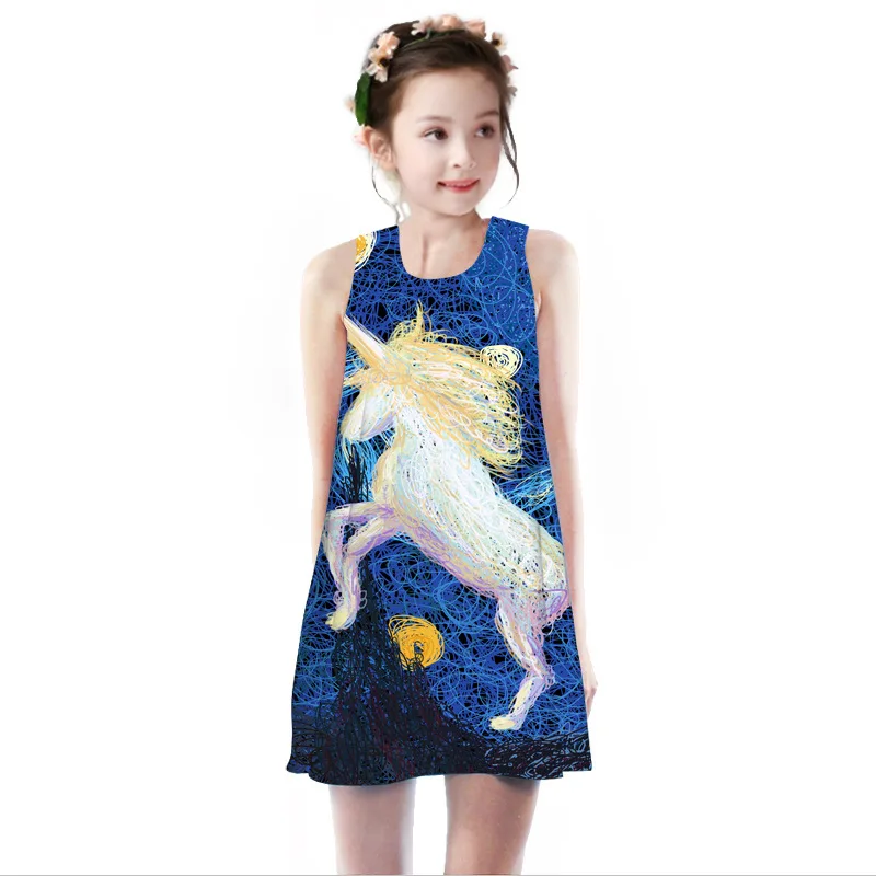 Коллекция года, AliExpress, летняя детская одежда и платье новая стильная детская рубашка с цифровым принтом в европейском и американском стиле свободная одежда средней длины