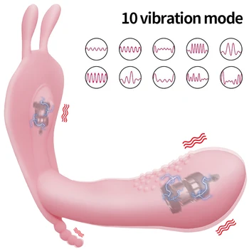 Remote Control Rabbit Panties Vibrator Wearable Dildo Sex Toys For Women Vagina G Spot Massager Clitoris Stimulator Masturbator 6