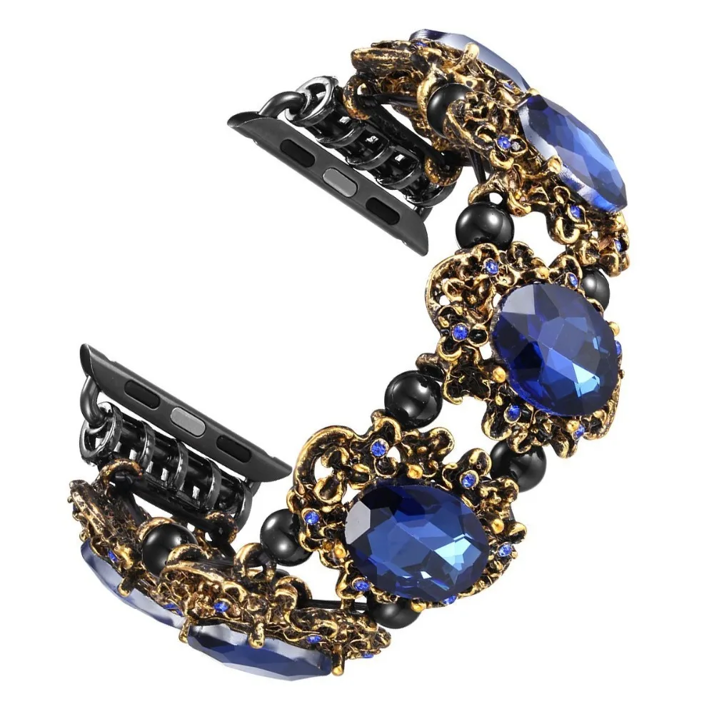 Ювелирный ремень для apple watch 4 band 44 мм 40 мм iwatch series 5 4 3 2 1 correa apple watch 42 мм 38 мм pulseira diamond бирюзовый