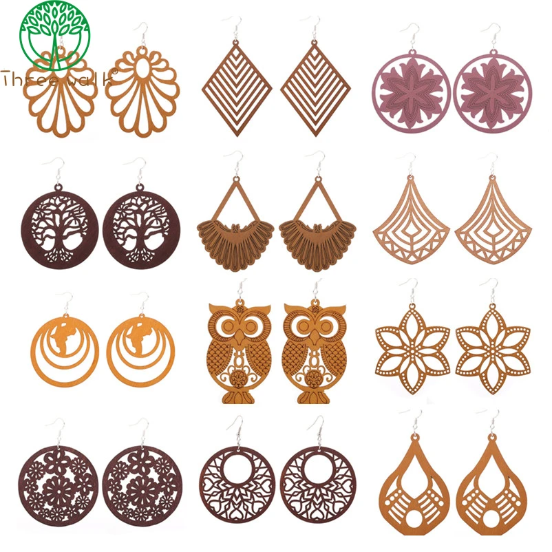 Pendientes De Madera De Buena Calidad Pendientes Orgánicos Pendientes De Madera De Buena Calidad Pendientes Orgánicos