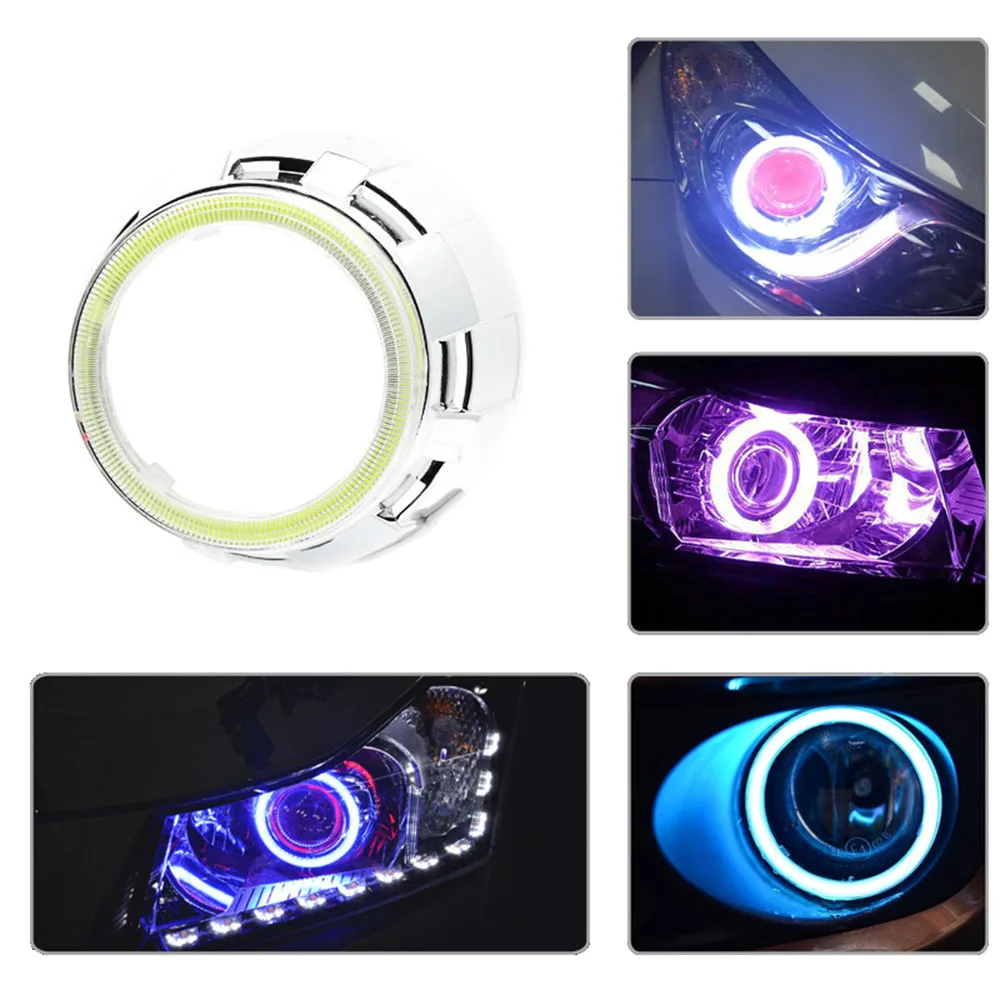 2 Pcs Running Koplamp Lamp Halo Ringen Cob Angel Eyes Led Koplamp Auto