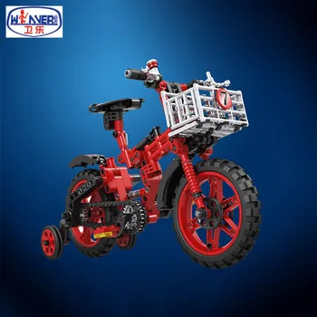 

235 Pcs Technic/Electronic Blocks Bicycle Racing Sets 1:4 Building Blocks Models Kid Toys Enlighten Bricks Toys for Children