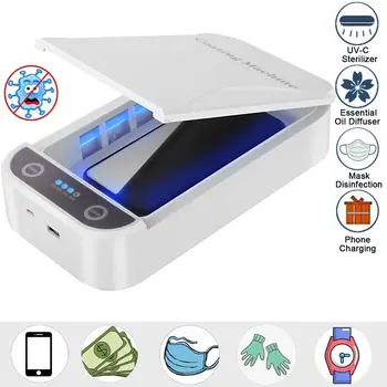 

5V UV Light Phone Sterilizer Box Jewelry Phones Cleaner Personal Disinfection Cabinet Aromatherapy Esterilizador