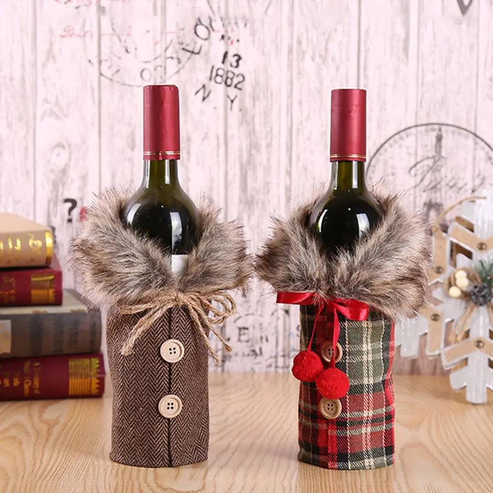 Украшения для винных бутылок в Европе и США, набор для винных бутылок с бантом, льняной Набор для винных бутылок, украшение для праздника, реквизит