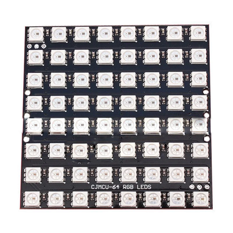 

8x8 64 LED Matrix WS2812 LED 5050 RGB Full-Color Driver Board For Arduino